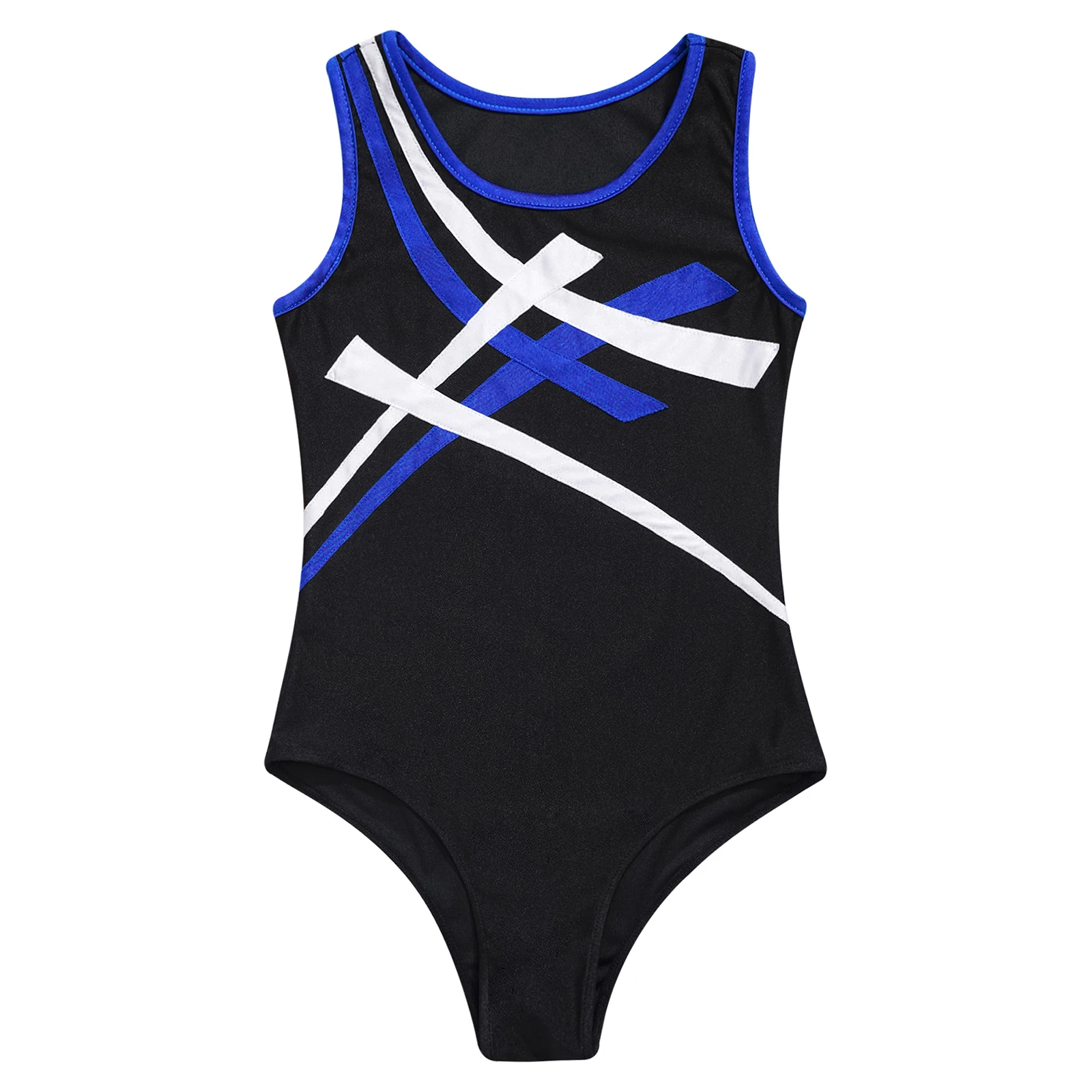 Kids Boys Rhythmic Gymnastics Leotard Ballet Dance Acrobatics Figure Skating Performance Costume Sleeveless Athletic Bodysuit