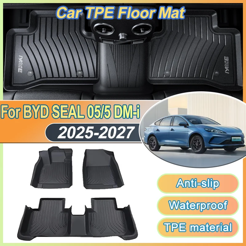 

Car Floor Mats For BYD SEAL 05 5 DM-i 2025 2026 2027 LHD Waterproof Mud Carpet Foot Full Pad Easy Clean TPE Material Accessories