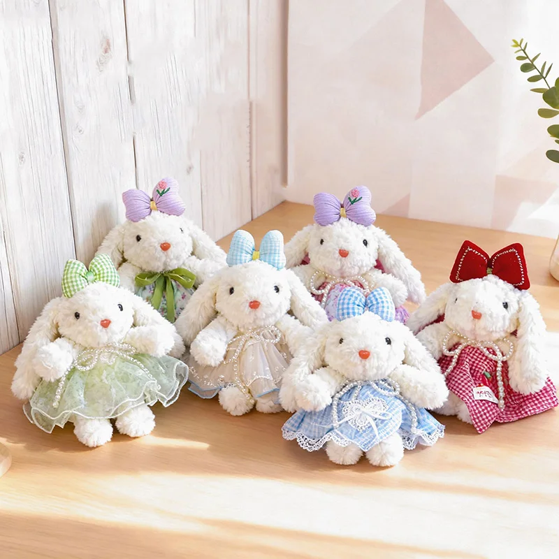 

18CM Cute And Adorable Rabbit Pendant Plush Toy Bag Key Decoration Anti Lost Pendant Birthday Gift Doll
