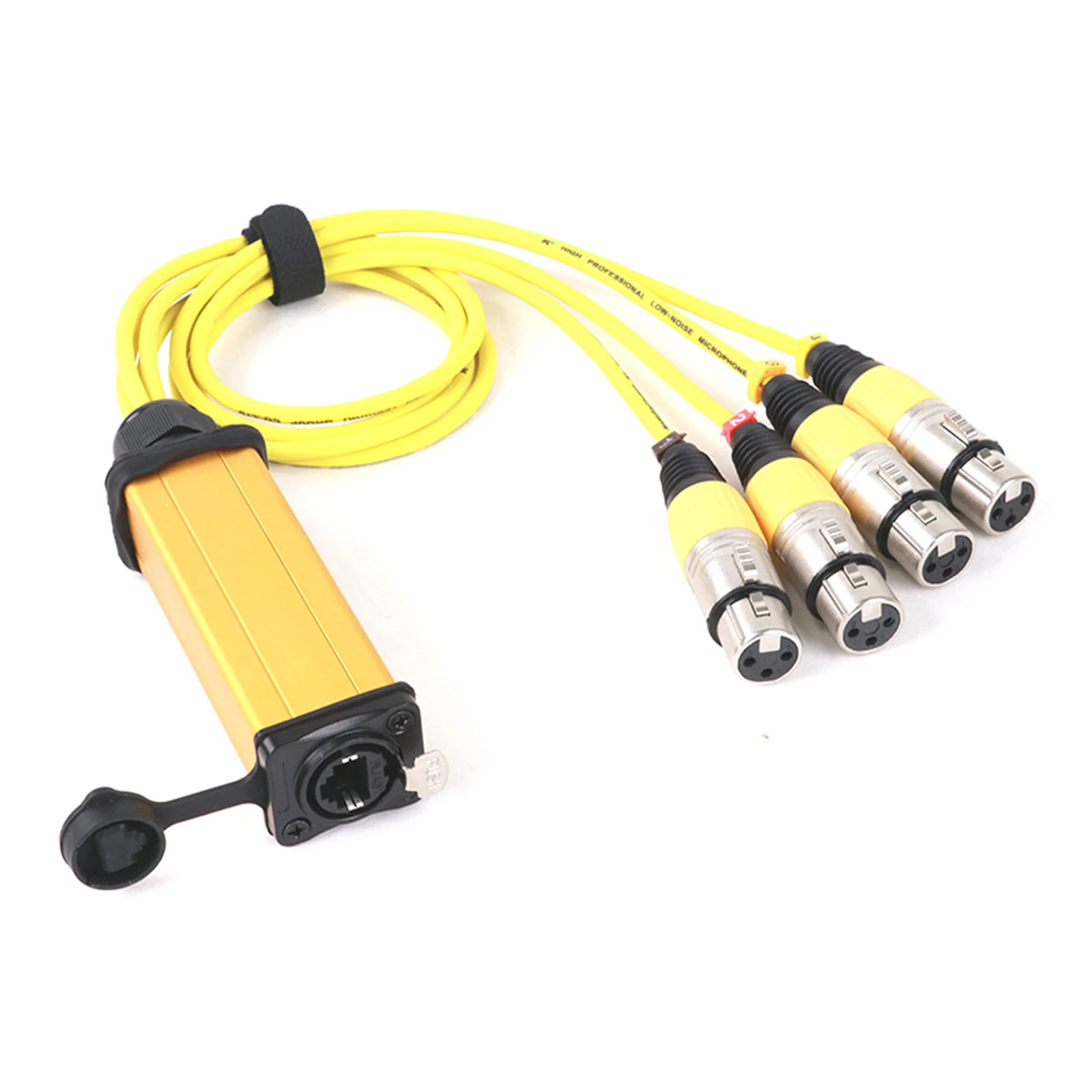 Conversor de rede, 0,5 m-10m, dtv rj45 cat6 fêmea para 4 conectores macho ou fêmea de 3 pinos xlr, adaptador de áudio, extensor de sinal