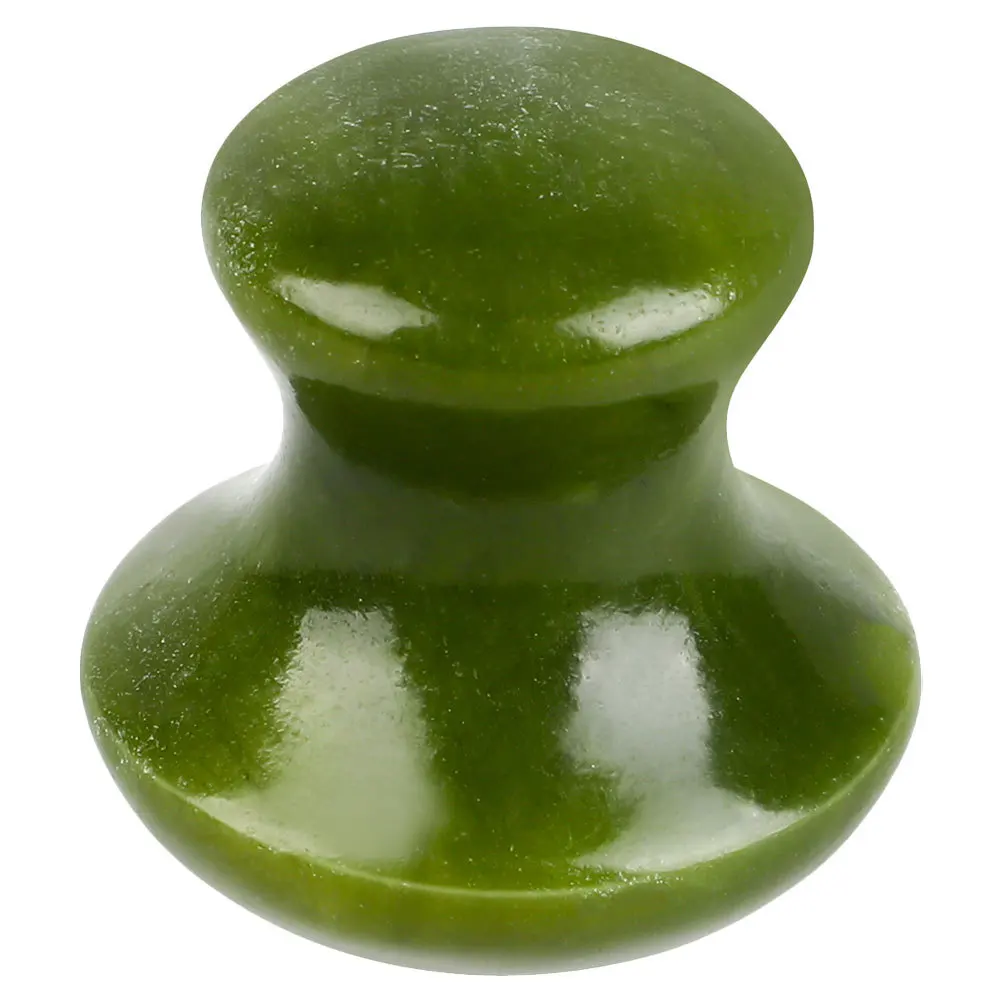 Natural Jade Mushroom Shape Facial Massager Stone Gua Sha Tool for Face Sculpting Toning Lift Therapy Spa Grade Beauty Roller