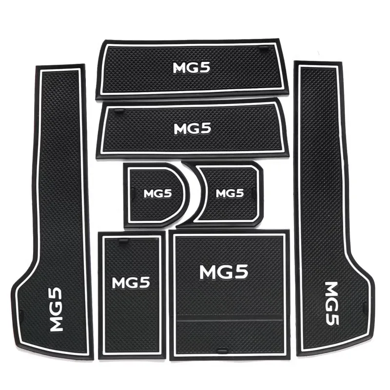 

Car Anti-Dirty Pad Door Groove Gate Slot Cup Armrest Storage Pad Anti-Slip Mat For MG5 2012 2013 2014