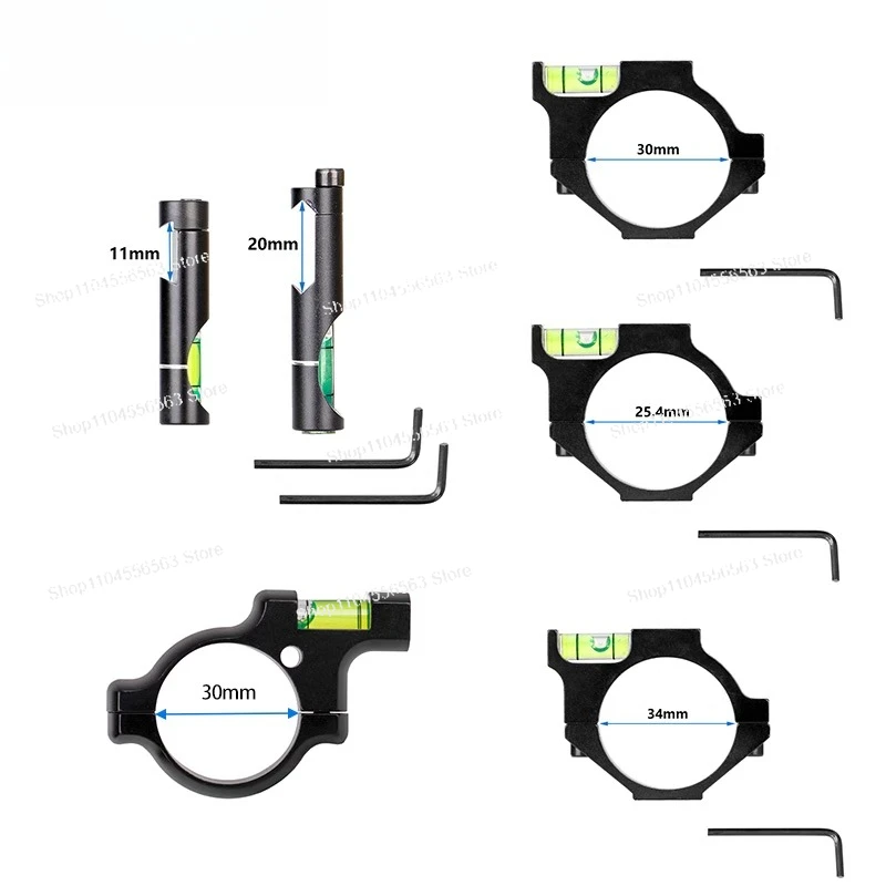 11/21mm Level Bracket & 30/34mm Tube Clamp, Scope Bubble Level Calibrator, Flashlight Balance Instrument