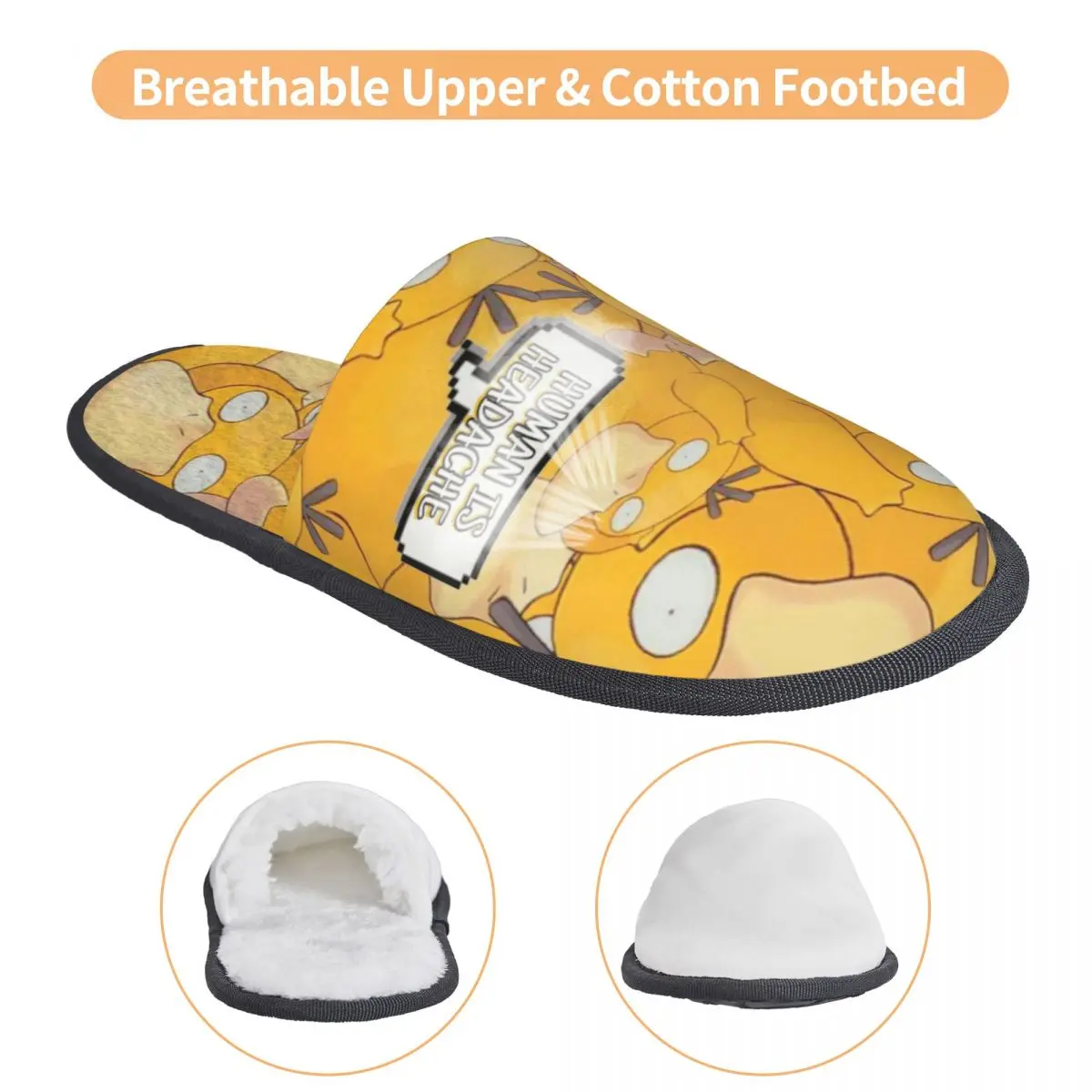 مخصص P-Psyducks الكرتون ضيف النعال للحمام النساء شبشب منزل