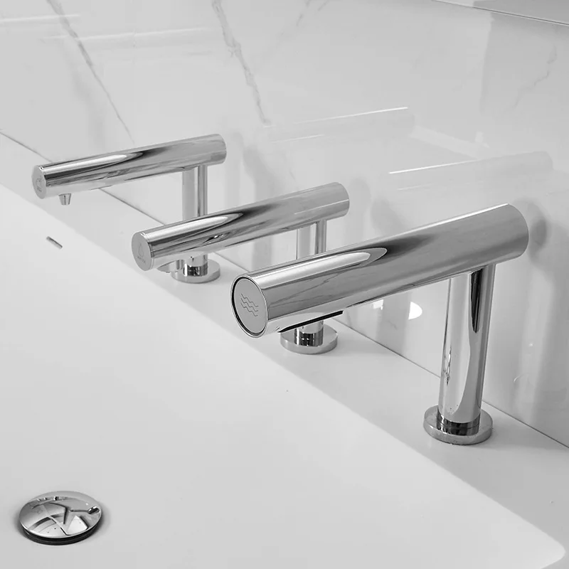 مجفف الأيدي الرغوي للمياه والصابون بمستشعر تلقائي مخصص لسطح المكتب التجاري ذو ثلاثة وظائف هندسية احترافية