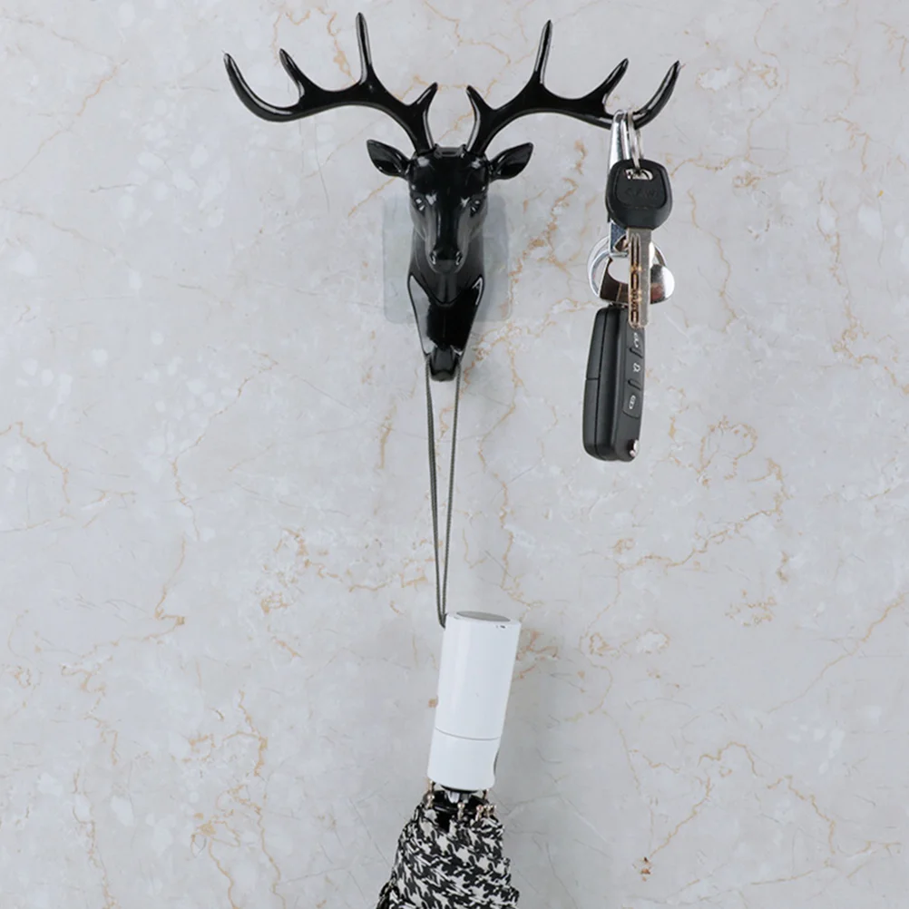 

3 Pcs Kids Coat Hooks Decorative Hat Key Organizer Household Deer Wall Removable