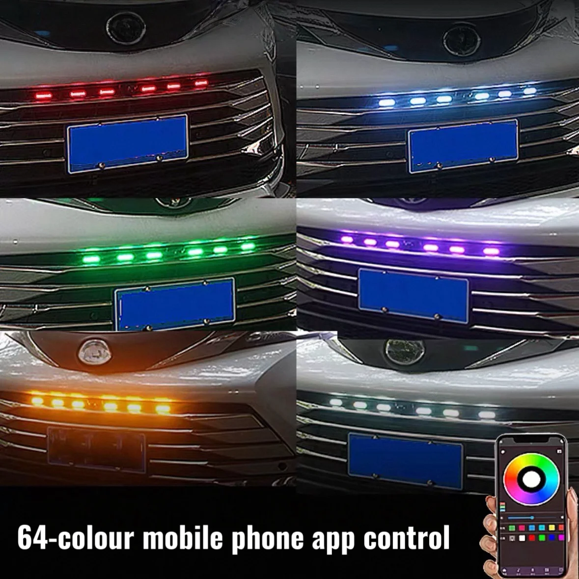 18LED High‑Bright Grille Marker Lights Waterproof For Toyota HiLux Pickup 4x4 Daytime Running Lamp Off‑Road Truck Exterior Mod A