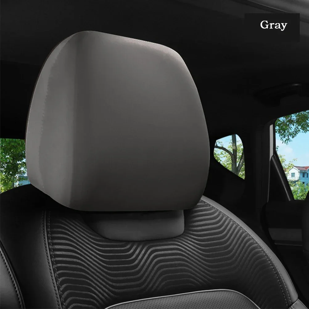 Car Seats Cloth Headrest Cover Black Premium Cloth Headrest Cover For Vehicle Truck SUV Interior Accessories Universal