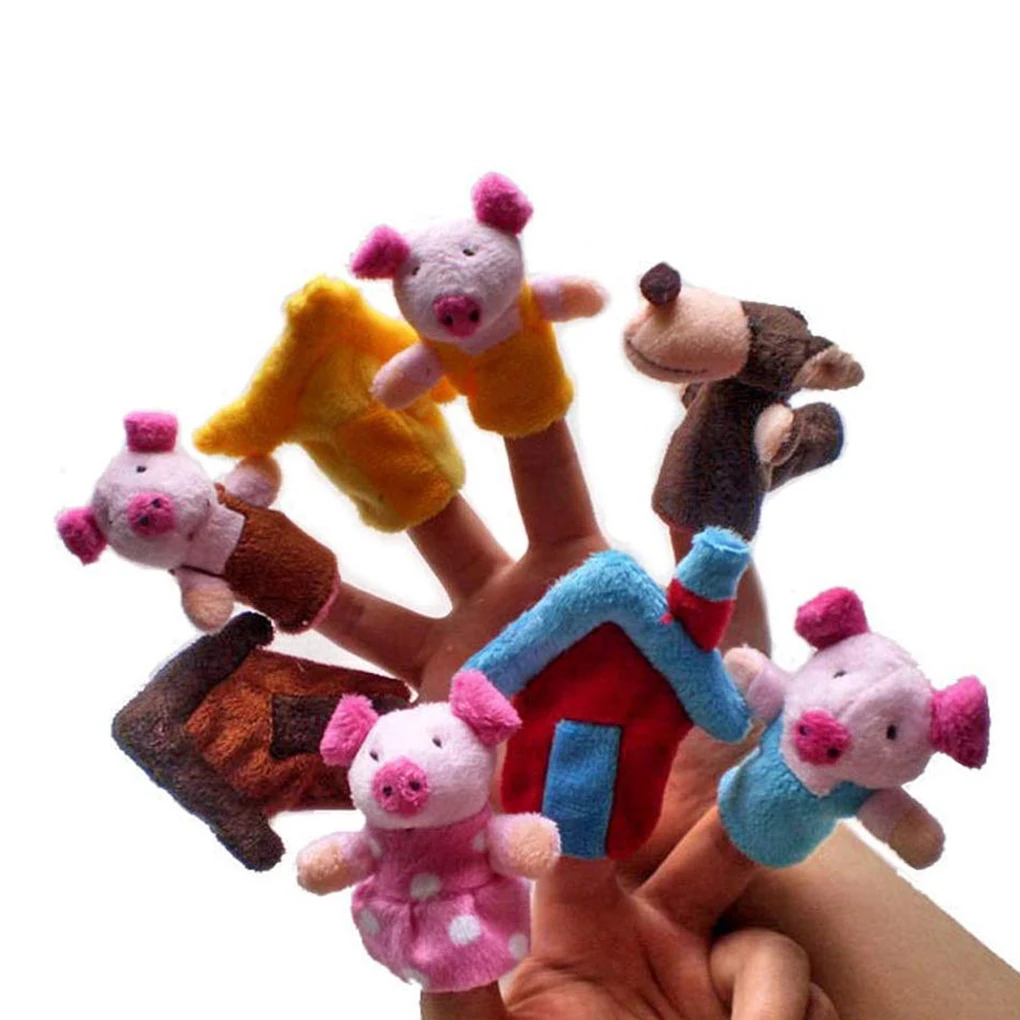 おとぎ話の指先人形 子供向けストーリーテリング ソフトぬいぐるみ 早期教育ゲーム小道具