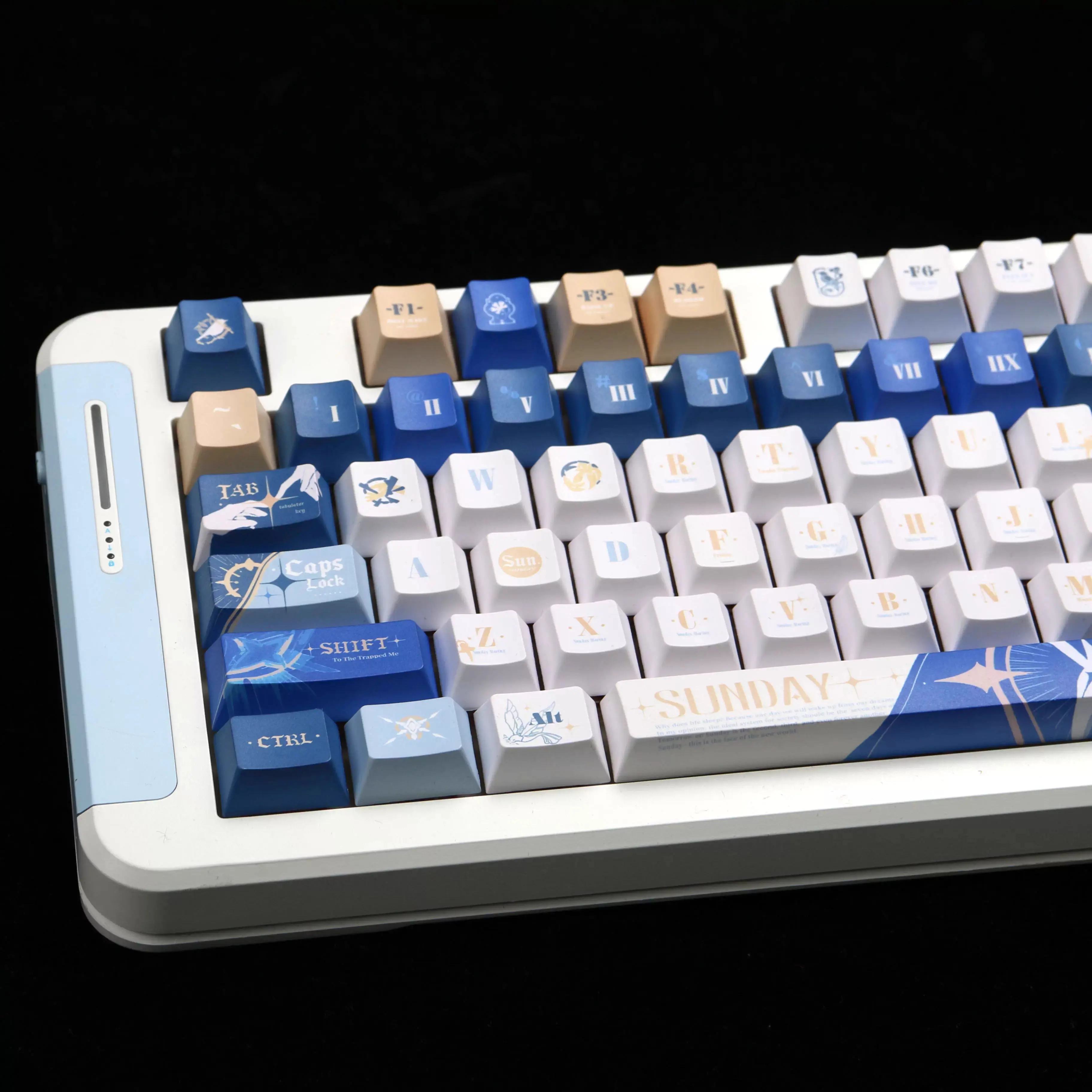 120 مفتاحًا أغطية مفاتيح الأحد Honkai Star Rail Sunday PBT SUB Game أغطية مفاتيح ميكانيكية ملحقات الرسوم المتحركة هدايا الهالوين التأثيرية