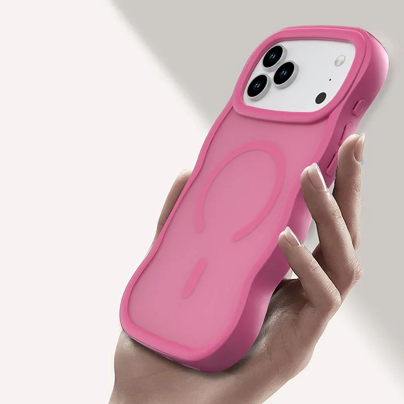 10 pcs Wave magnetic phone case for  iPhone 17 PRO Matte skin texture phone case for  iPhone17 PRO MAX