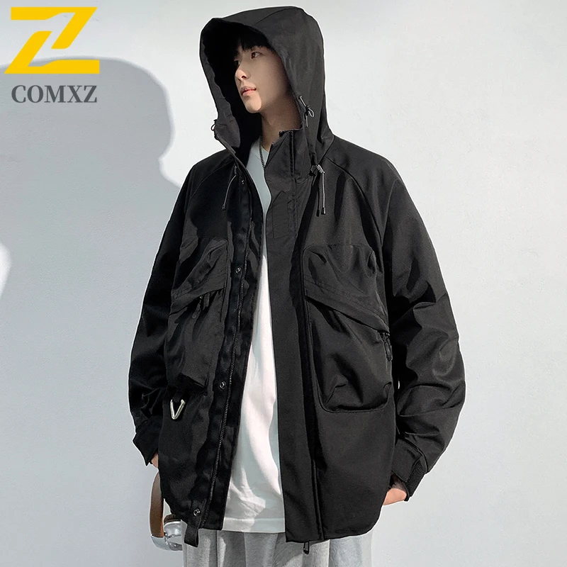 

Мужская повседневная куртка 2024, весна и осень, новая ветрозащитная водонепроницаемая дышащая куртка с капюшоном, уличная куртка для пешего туризма и кемпинга