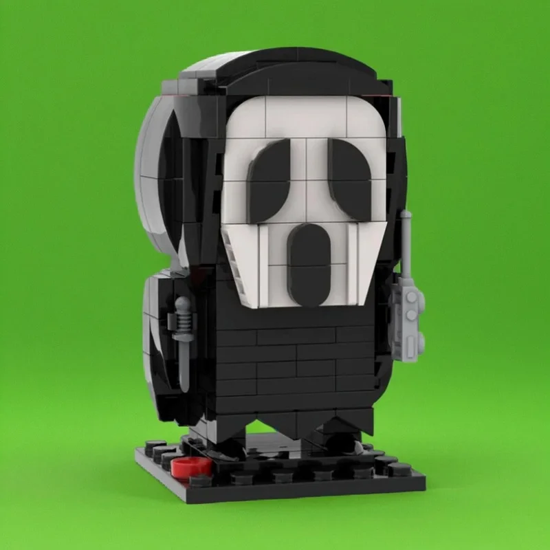 170pcs MOC Scream Movie Mask Halloween Brickheadz Building Blocks Kit Creative Set Challenge Miniature Toy Gift For Hobbyists