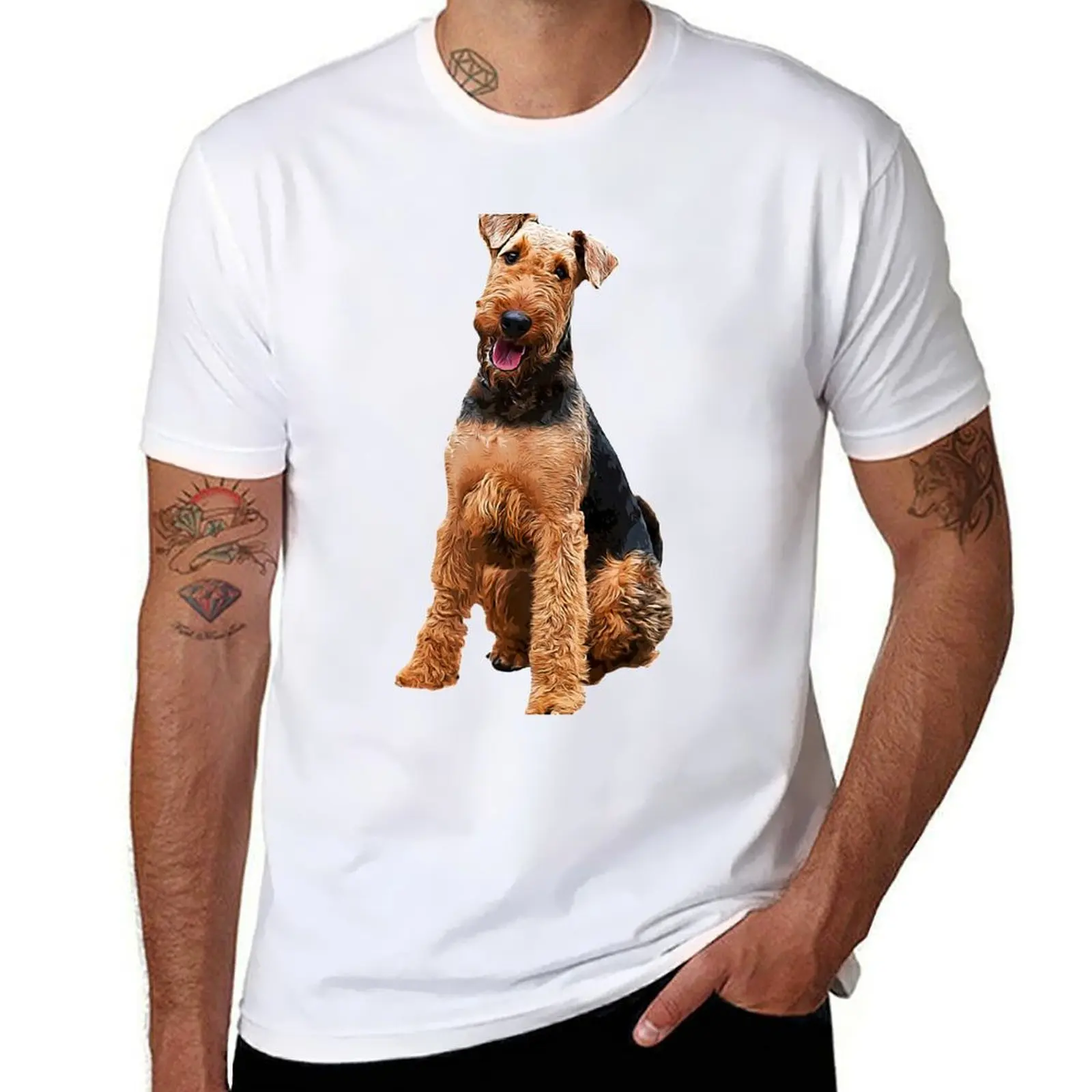 

Airedale Terrier Stunning Dog Breed T-Shirt t shirts with prints t shirt man plain T-Shirt