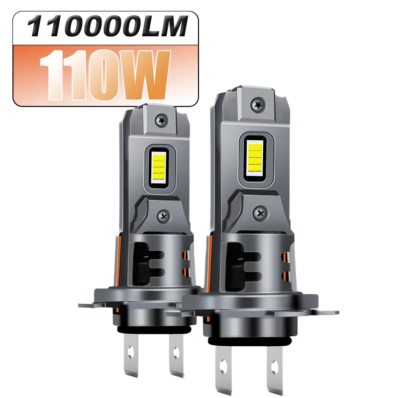 110000LM 110W H4 H7 H1 Canbus Car LED Bulb Headlight Double Copper Tube Turbo H8 H9 H11 9005 9006 Auto Headlamp 6000K 12V