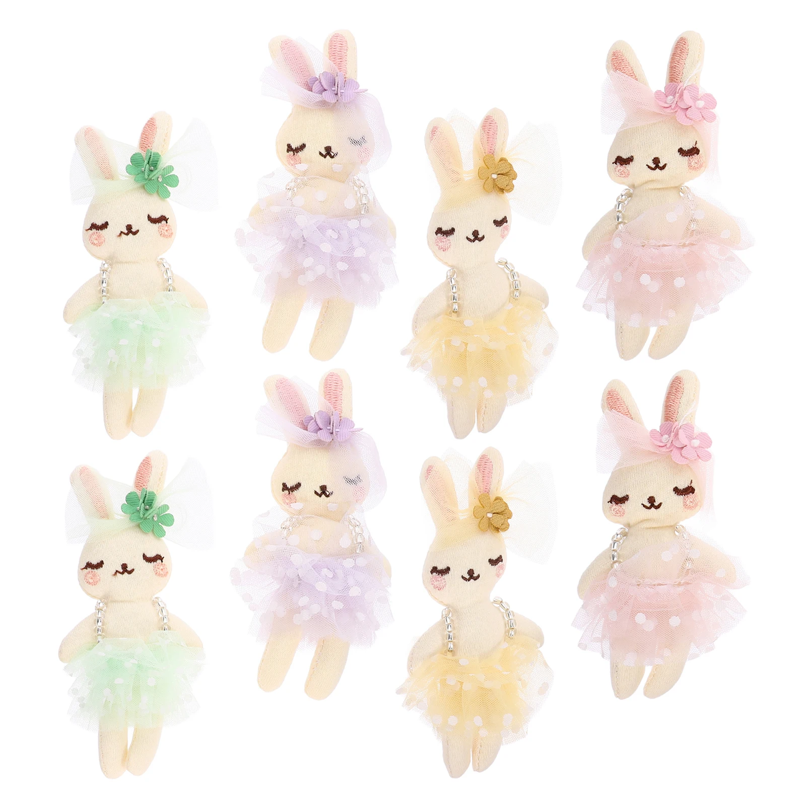 8 stuks zachte gevulde konijntjes ambachtelijke vervaardigde stoffen konijnen voor kindcomfort decoratieve kamer accent sleepover metgezel
