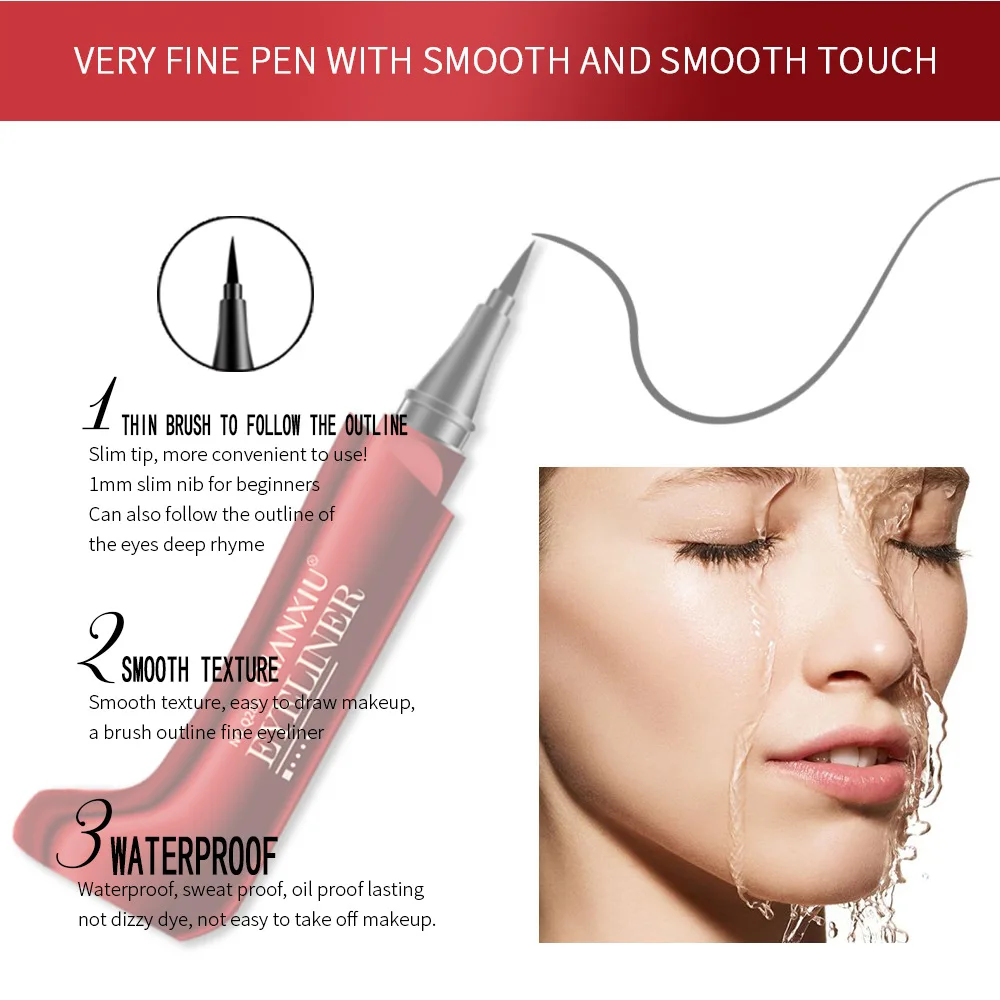 ハイヒールシューズには、防水性があり、汗に強く、アイライナーがにじまない黒のアイライナーペンが付属しています。