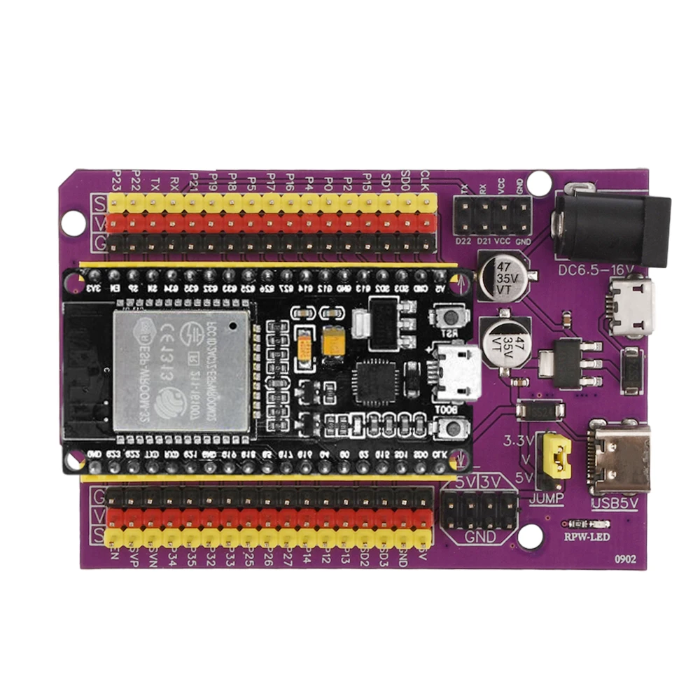 ESP32 38PIN Development Board TYPE-C/MICRO USB Can Be Equipped With CP2102 ESP32-DevKitC-32 ESP-WROOM-32 Expansion Board FR-4