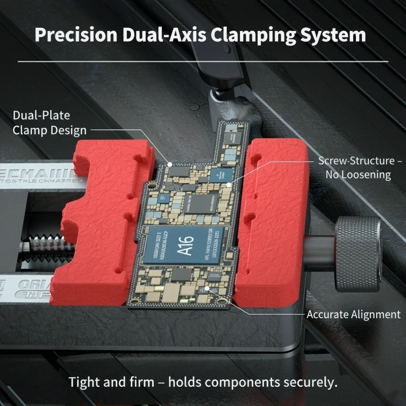 MECHANIC ORI Mini Dual Axis PCB Motherboard Fixture Holder High Temperature Synthetic Stone Clamp for Phone Soldering Repair Pro