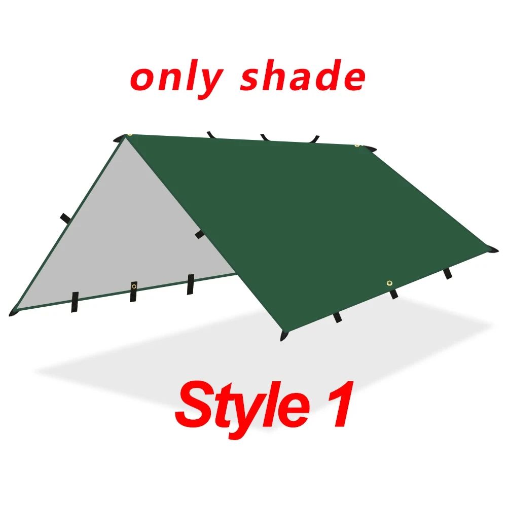 19 Hang-Point-Plane, wasserdicht, Survival-Bushcraft, Sonnenschutz, Strand-Schatten-Zelt, Outdoor-Überdachung, Rucksackreisen, Touristen-Markise, 4 x 4, 3 x 3 m
