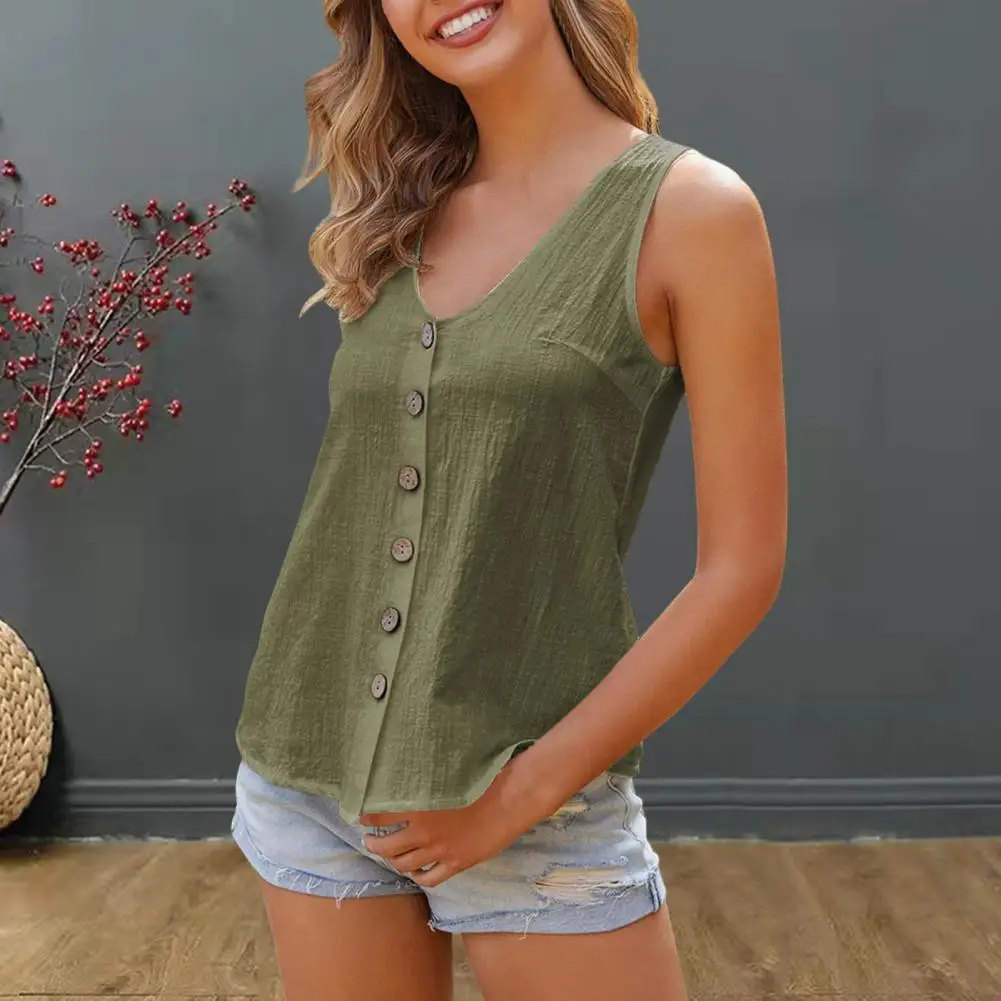 Shirt Top Summer-ready Women's V-neck Sleeveless Shirt Breathable Sweat Absorbing Female Top for Casual Comfort Tee Shirt