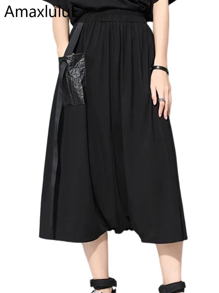Amax luluE Korean Design Summer Fashion Womens Luxury Loose Punk Skirts Ladies Leisure Classic Streetwear Elegant A-line Clothes