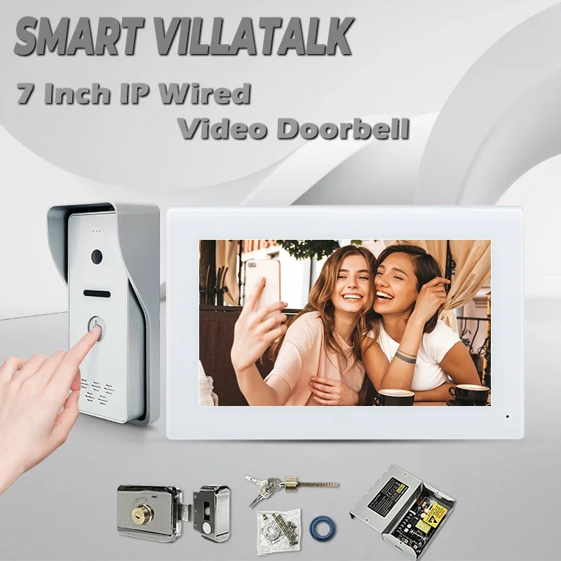 

New CCTV Home Security Wifi wired video door phone 3 wire best audio intercom for seniors system