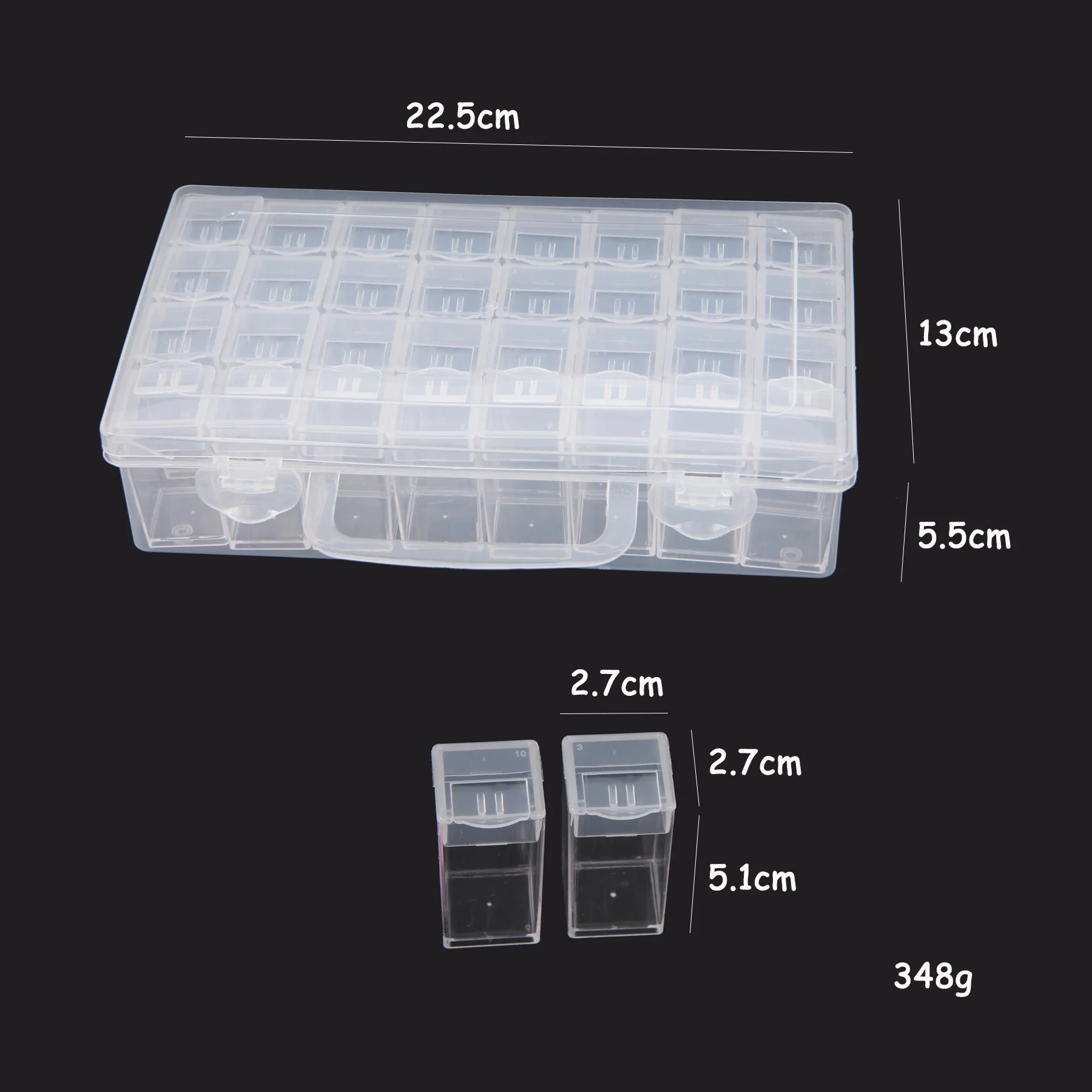 48/56/40/32/64 Grid Storage Box Diamond Painting Point Drill Box Jewelry Nail Art Small Parts Drill Tools DIY