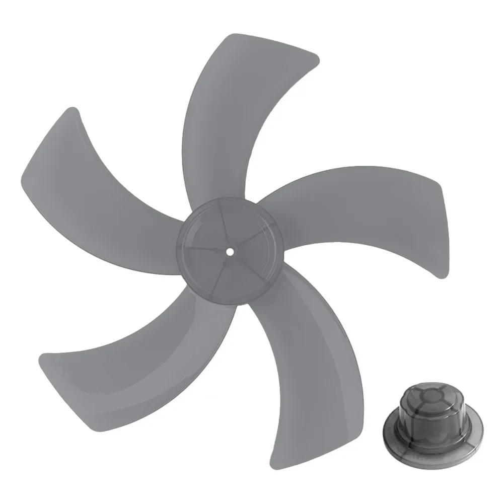 

5 Leaves Fan Blade Household Plastic Fan Blades With Nut Cover For 12/14 Inch Fan Table Stand Fanner General Accessories