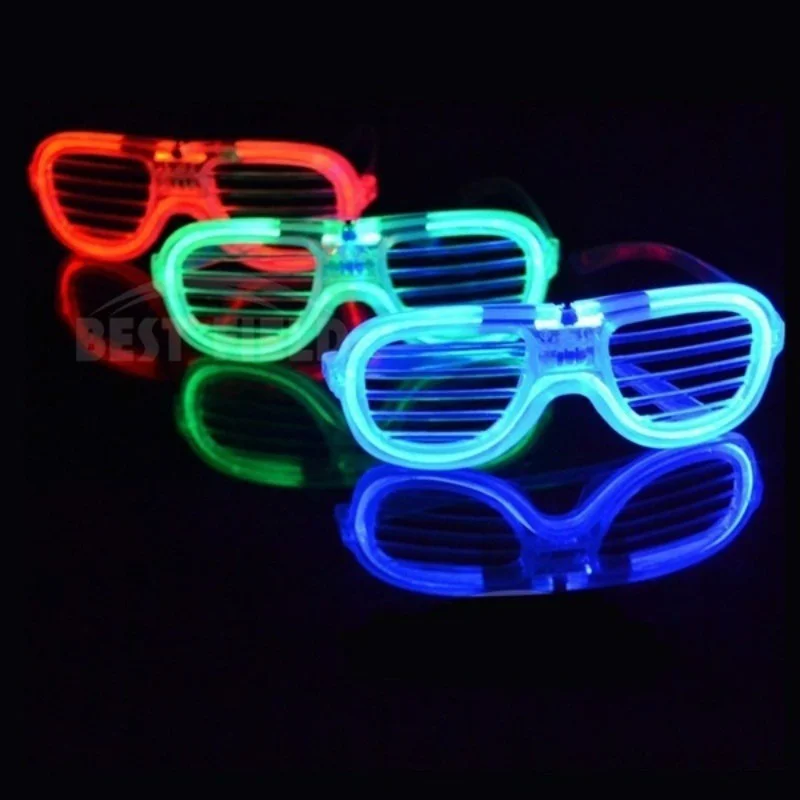 Flashing Party LED Light Glasses for Party Birthday Party Funny Tricky Fluorescent Luminous Rave Costume Party DJ Bright