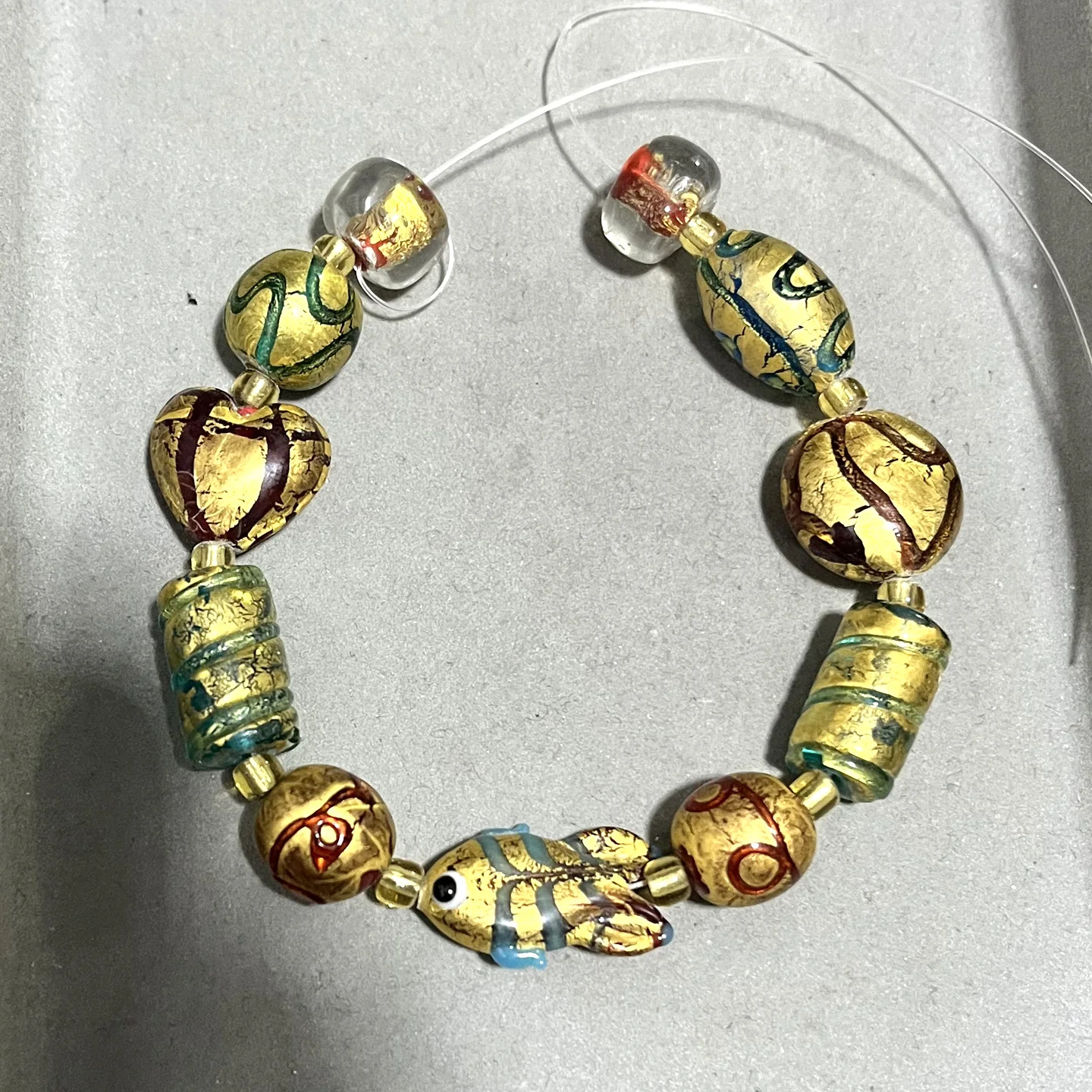 

Only 1set ! Handmade Romantic Lampwork Glass Loose Beads For Charm DIY Bracelets Jewelry Making Accessories!