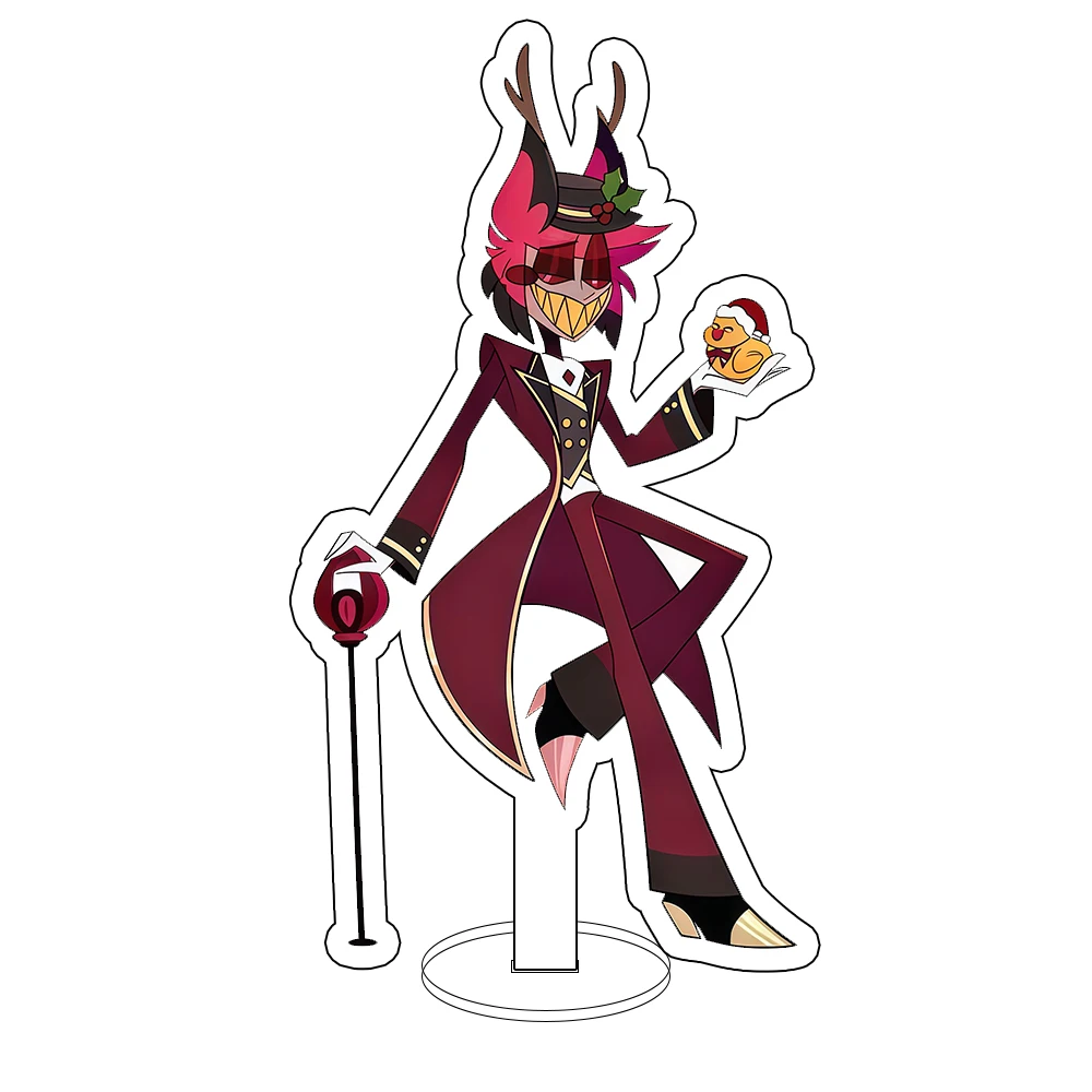 Voor Hazbin Hotel Velvet Vox Valentino Alastor Lucifer Morningstar 15 cm Acryl Stand Anime Perifere Leuke Desktop Ornament Gift