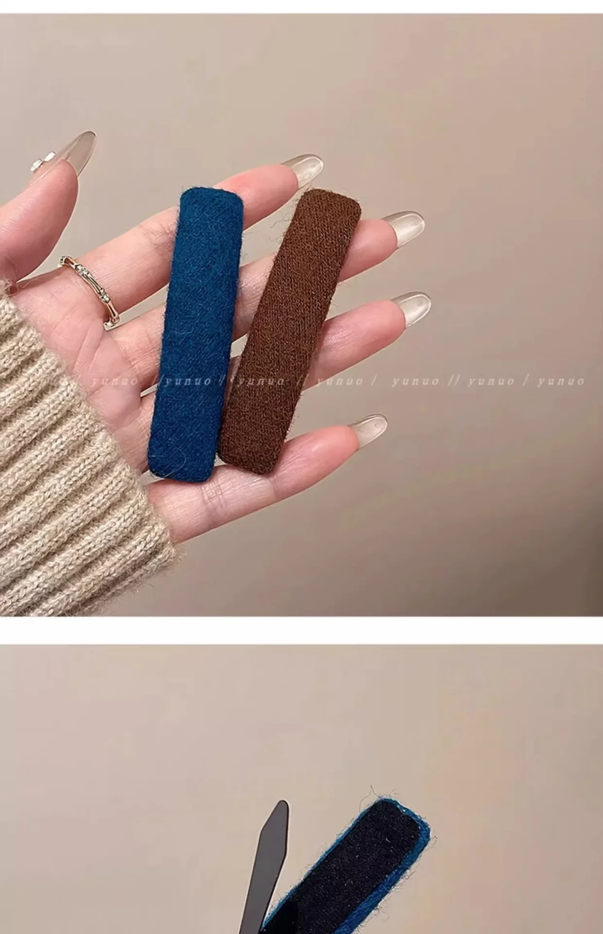 1 Paar nordische, minimalistische Samt-Haarnadeln mit Vintage-Motiv, geeignet für den täglichen Pendelverkehr, romantisches Dating, als Temperament-Kopfbedeckung – Detail 16