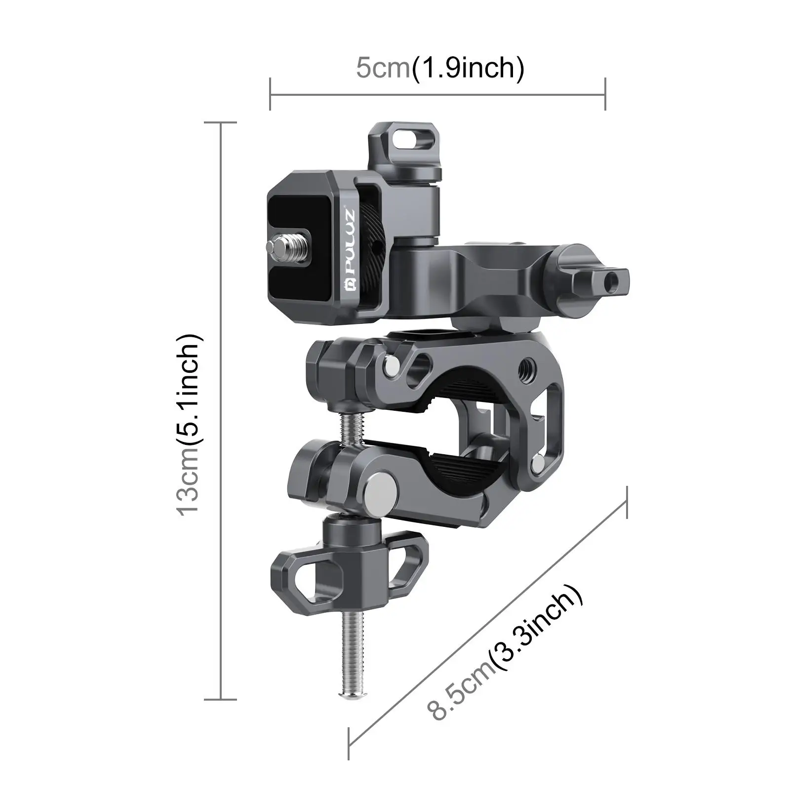 3-Way Gimbal Motorcycles Bicycles Handlebar Aluminium Alloy Bracket Mount For GoPro MISSION 1/1 PRO/Insta360 X6 Action Cameras