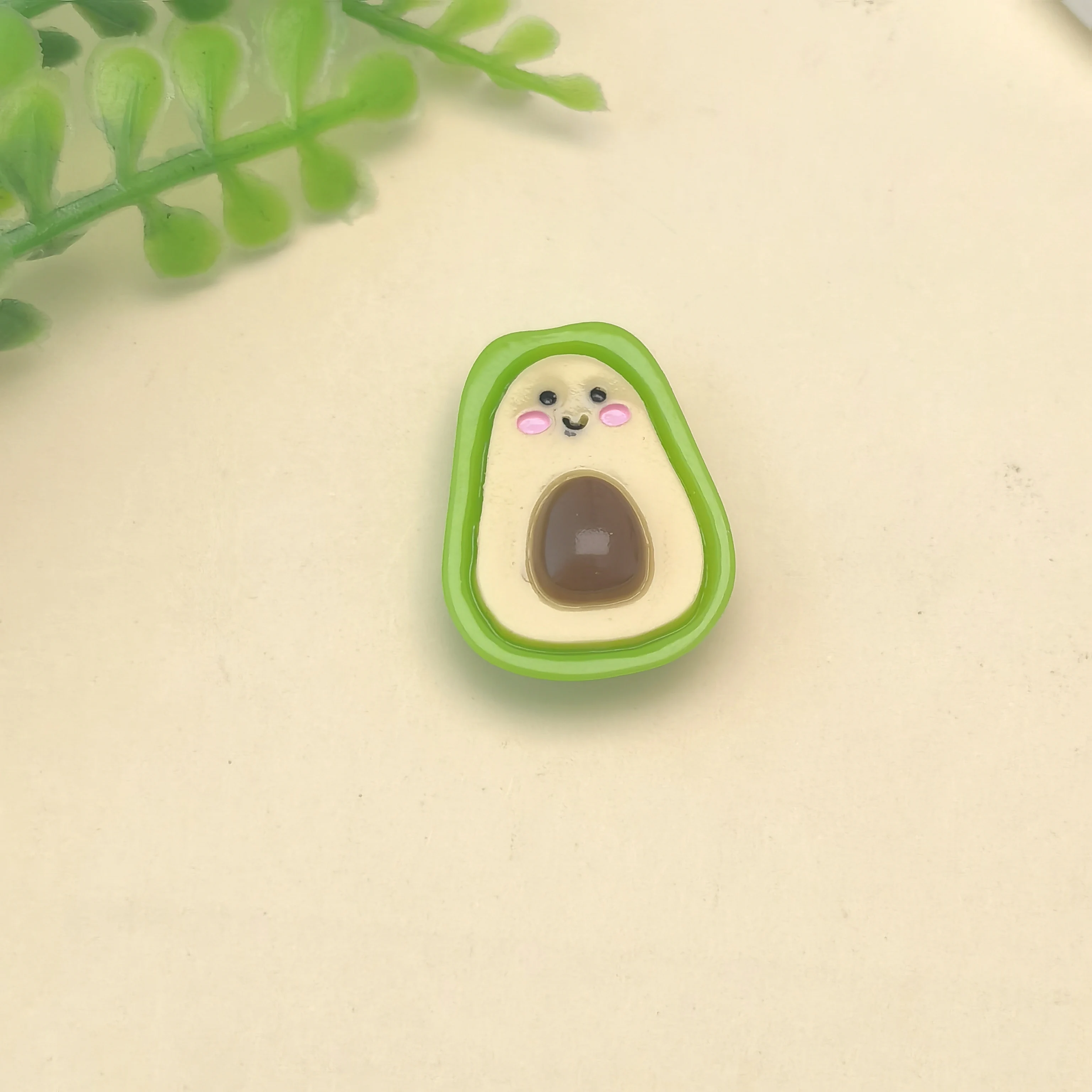 Kawaii Fruit Resin Avocado Series Flatback Embellishment Cabochon Scrapbooking Figures Crafts Doll house Miniatures Charm