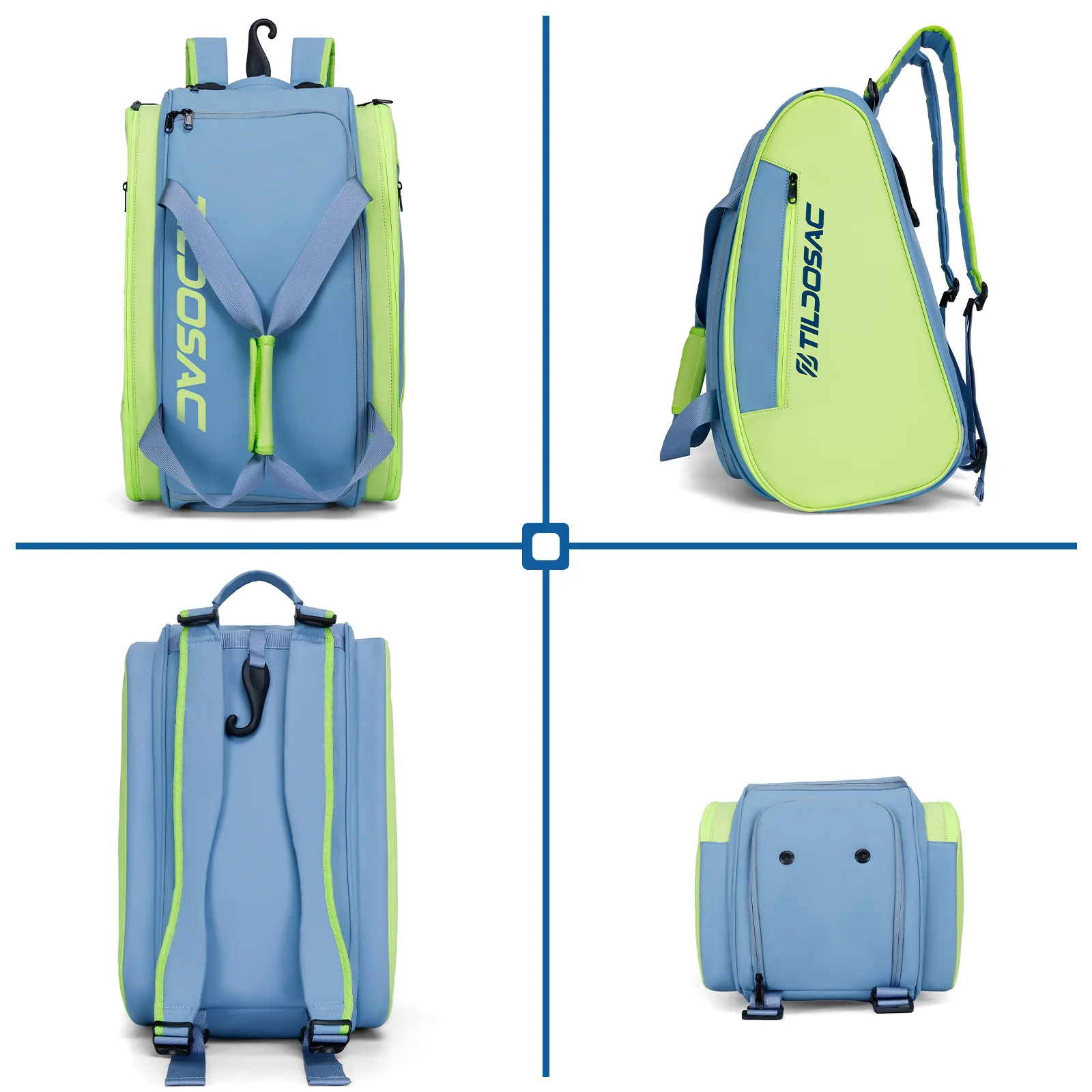 Professional Multi-Sport Paddle Bag with Shoe Compartment – Large Capacity Unisex Backpack for Pickleball, Badminton & Tennis view 2