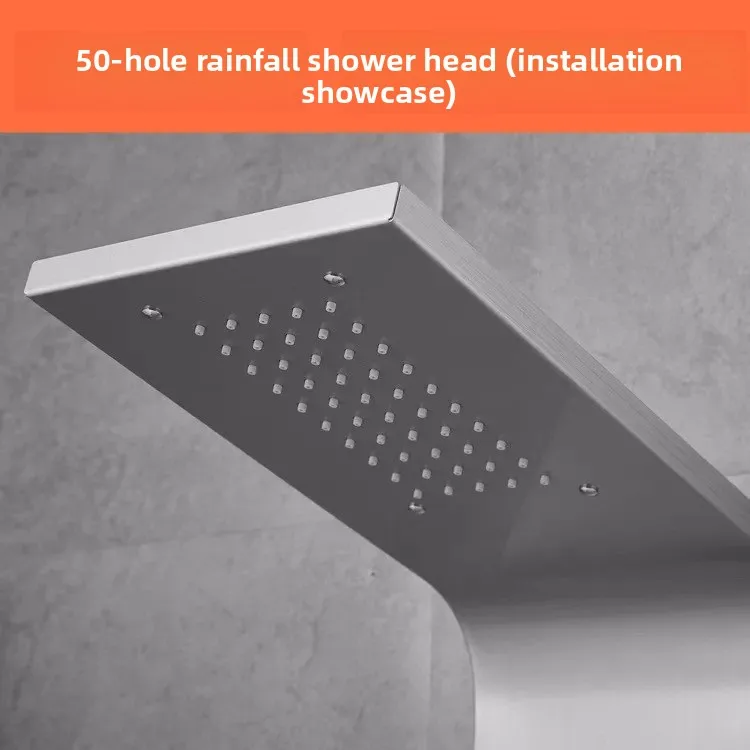 ABS Material Square Shower Head, Plug-in/Threaded Interface, Shower Top Spray Accessories, 32-hole / 50-hole