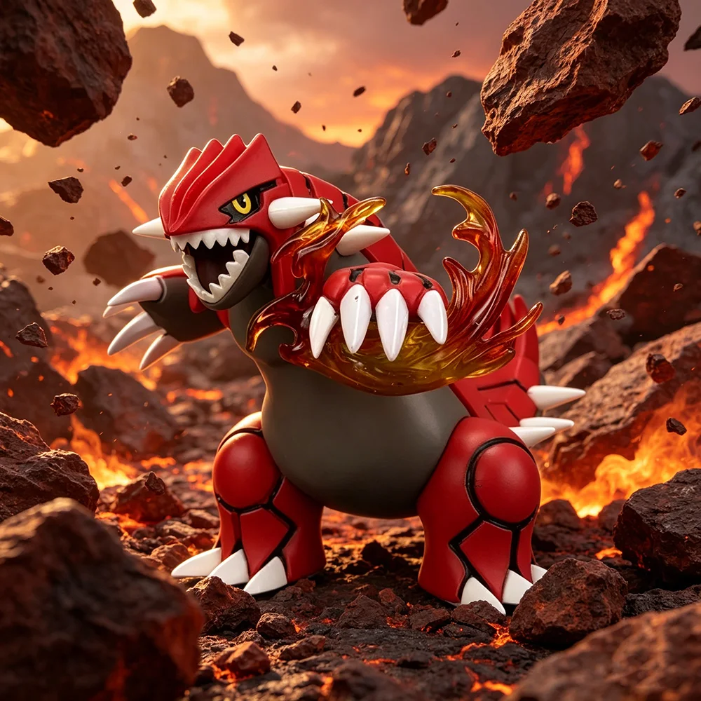 13cm/5,12in Anime Pokemon Figur Groudon Actionfiguren PVC-Statue Desktop-Ornament Sammlermodell Spielzeug Geschenke