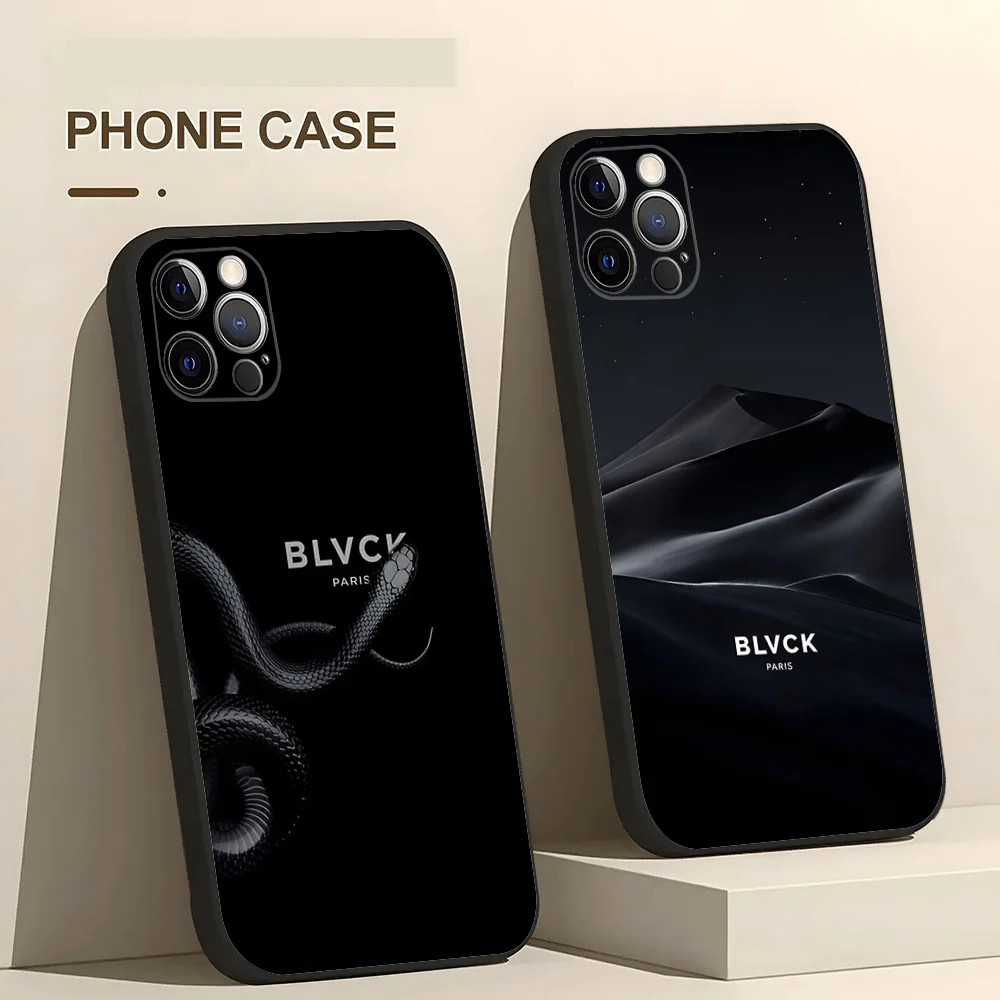 Phone Case 2023 for IPhone 15 14 12 13 11 Pro Max Mini X XR XS Max 7 8 Plus New Luxury Design Black Blvck Snake Silicon Cover