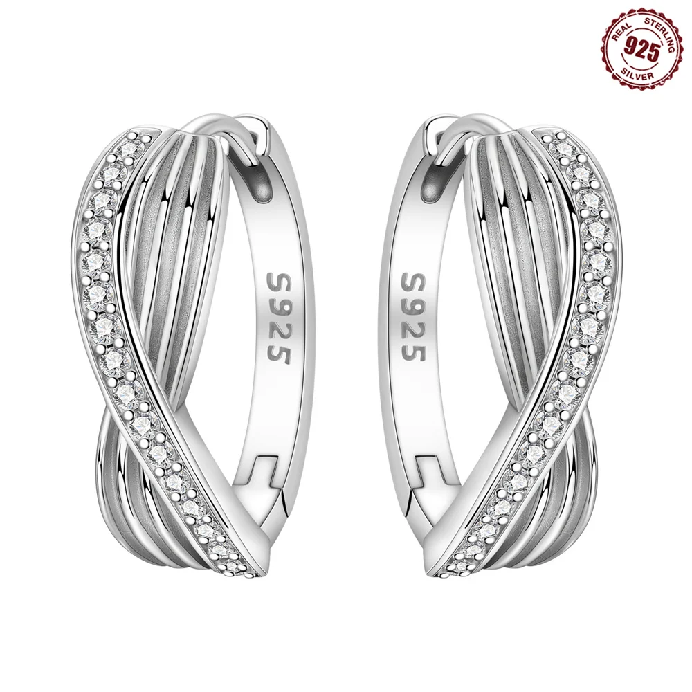 

925 Sterling Silver Simple And Versatile Hourglass Ear Rings Women Girl Party Christmas Gift Charms Pendents Fit Brand Jewelry