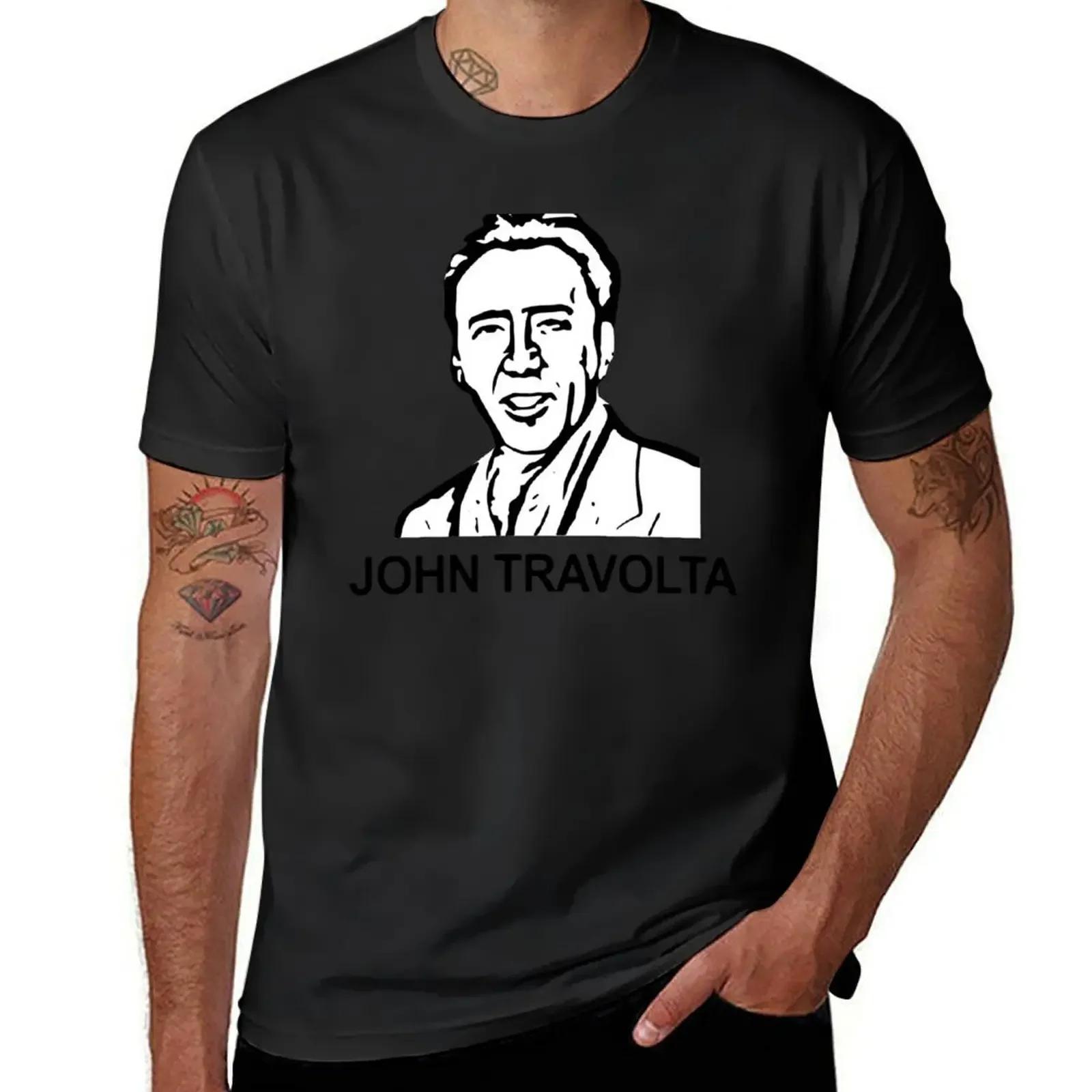 

John Travolta Nicolas Cage , John Travolta , The Adam Project Shirt T-Shirt Blouse oversized graphic tee mens vintage t shirts