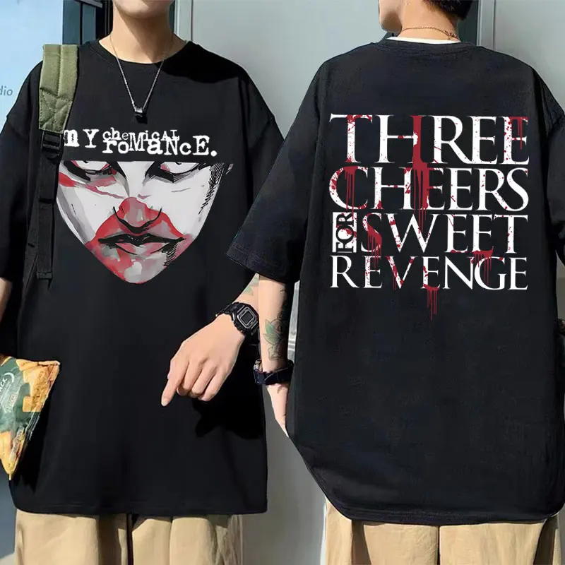 Famous My Chemical Romance Punk Emo Band Graphic T-shirts Men Women Gothic Rock Street Oversized Tshirt Unisex Vintage T Shirt