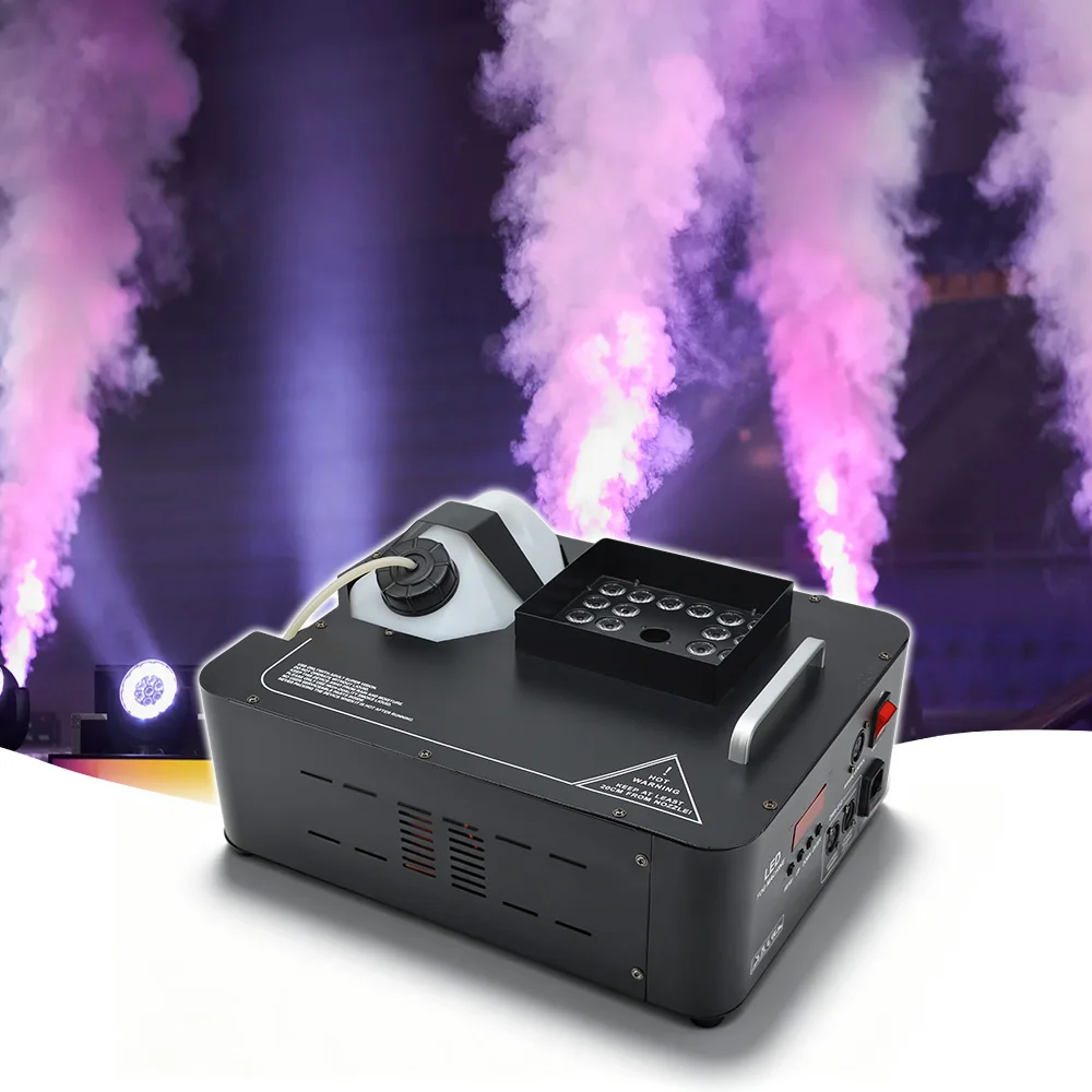 Vertical Spray Smoke Machine 1500W Remote Control Fog Machine Special Effect Stage Equipment for DJ Disco Party Wedding