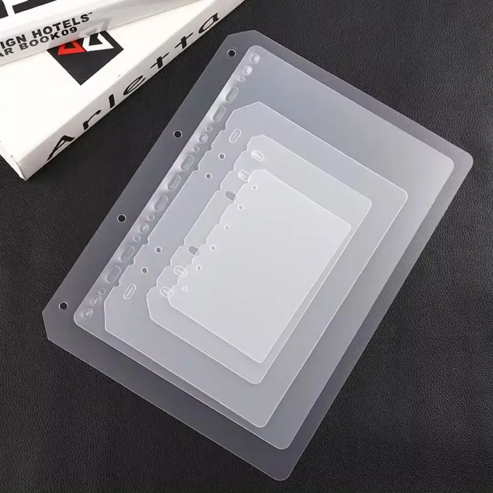 10Pcs A4 A5 A6 A7 Notebook Divider Matte Stationery Accessories Inner Paper Separator Universal PP Binder Organizer Baffle