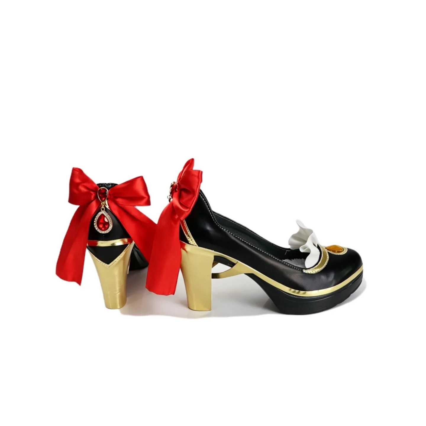 Marionette Sandrone Cosplay Shoes Game Genshin Impact Cosplay Props Halloween Party Boots Big Size Black High Heels Custom Made - view 4