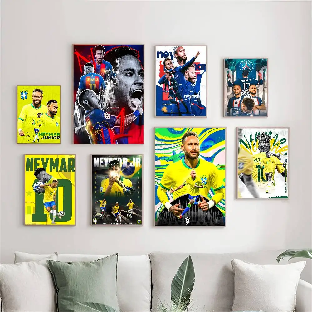N-Neymar Selbstklebendes Kunstposter, Whitepaper-Drucke, Poster, Kunstwerk, Ästhetische Kunst, Wandmalerei