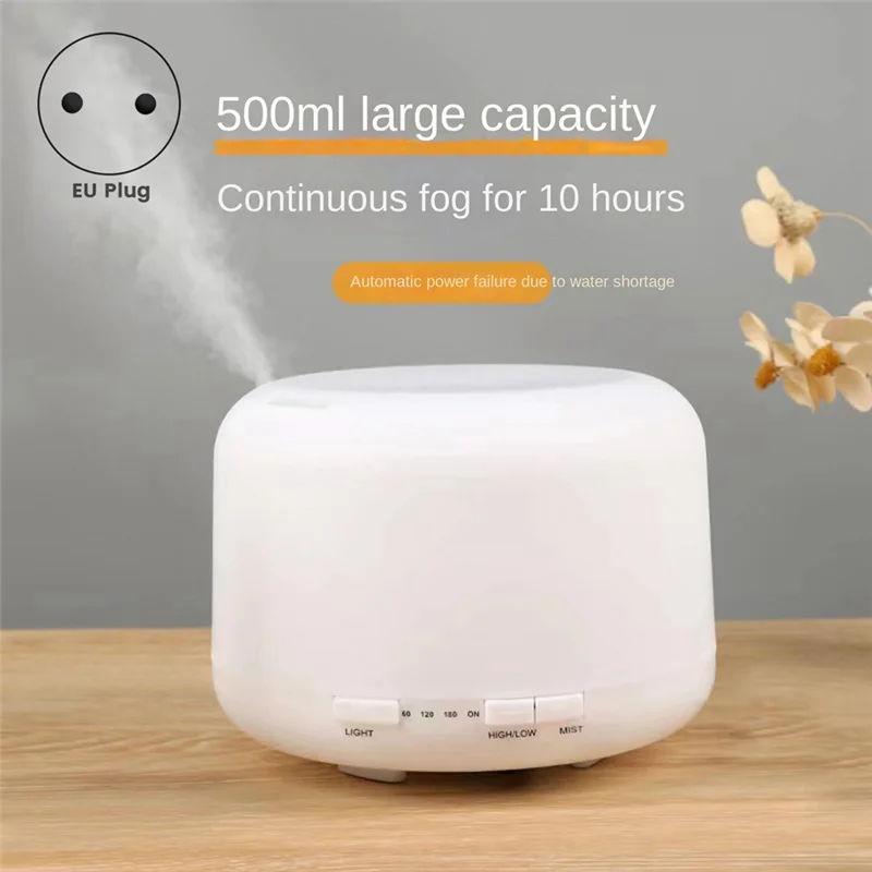 A76G-500Ml الكهربائية تنقية الهواء المرطب الروائح زيت طبيعي الناشر + مصباح لتهيئة الجو للهدايا الاتحاد الأوروبي التوصيل