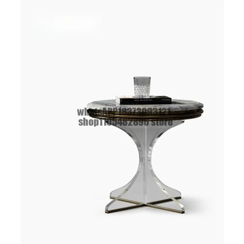 Natural luxury stone edge living room series acrylic high-end suspension angle