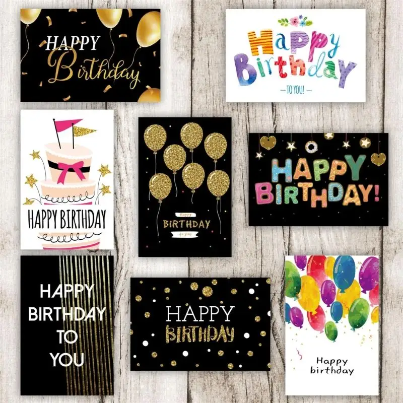 

2025 New 24 Pcs Creative Birthday Card 3D Cake Birthday Card Greeting Cards with Envelope
