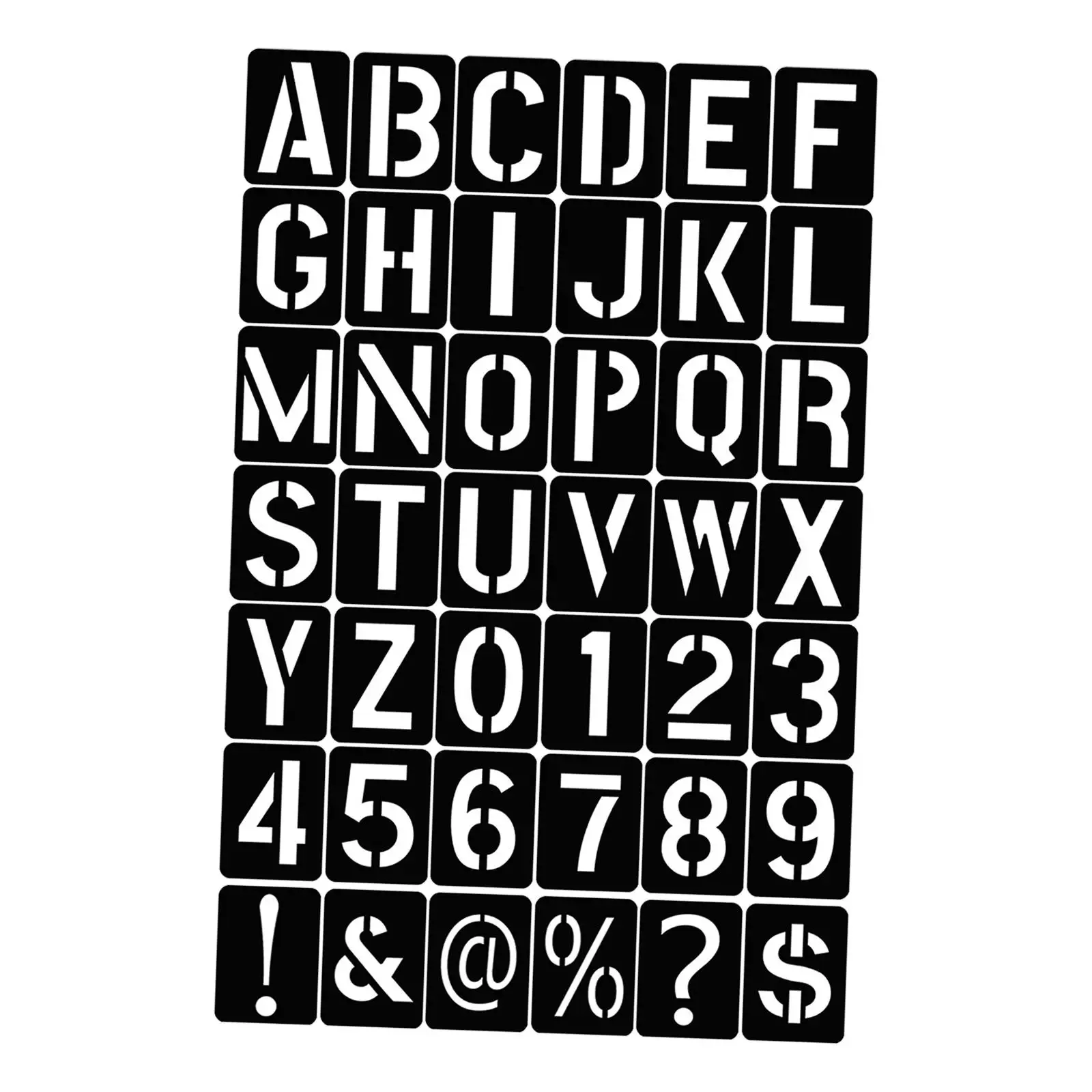 42Pcs Letter Stencils Symbol Numbers Templates Notebook Diary Journal Tool for Painting Glass